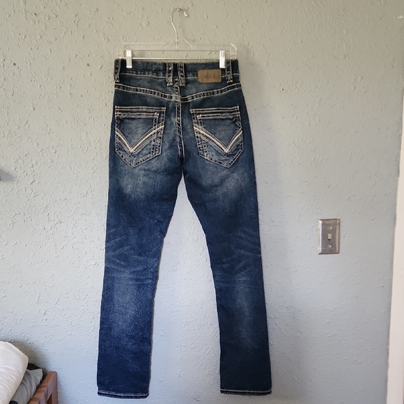 Buckle Men's Dark Blue Straight Jeans - Picture 2 of 6